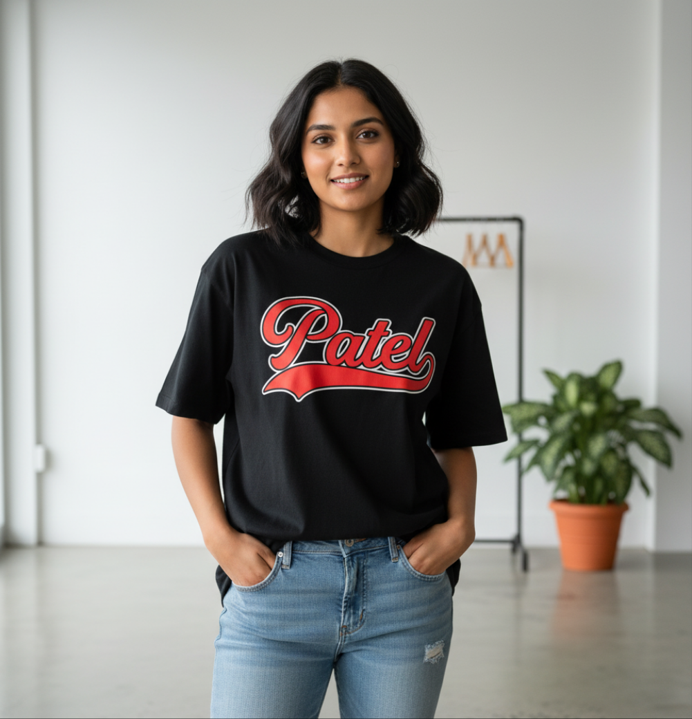Patel Varsity T-Shirt Black