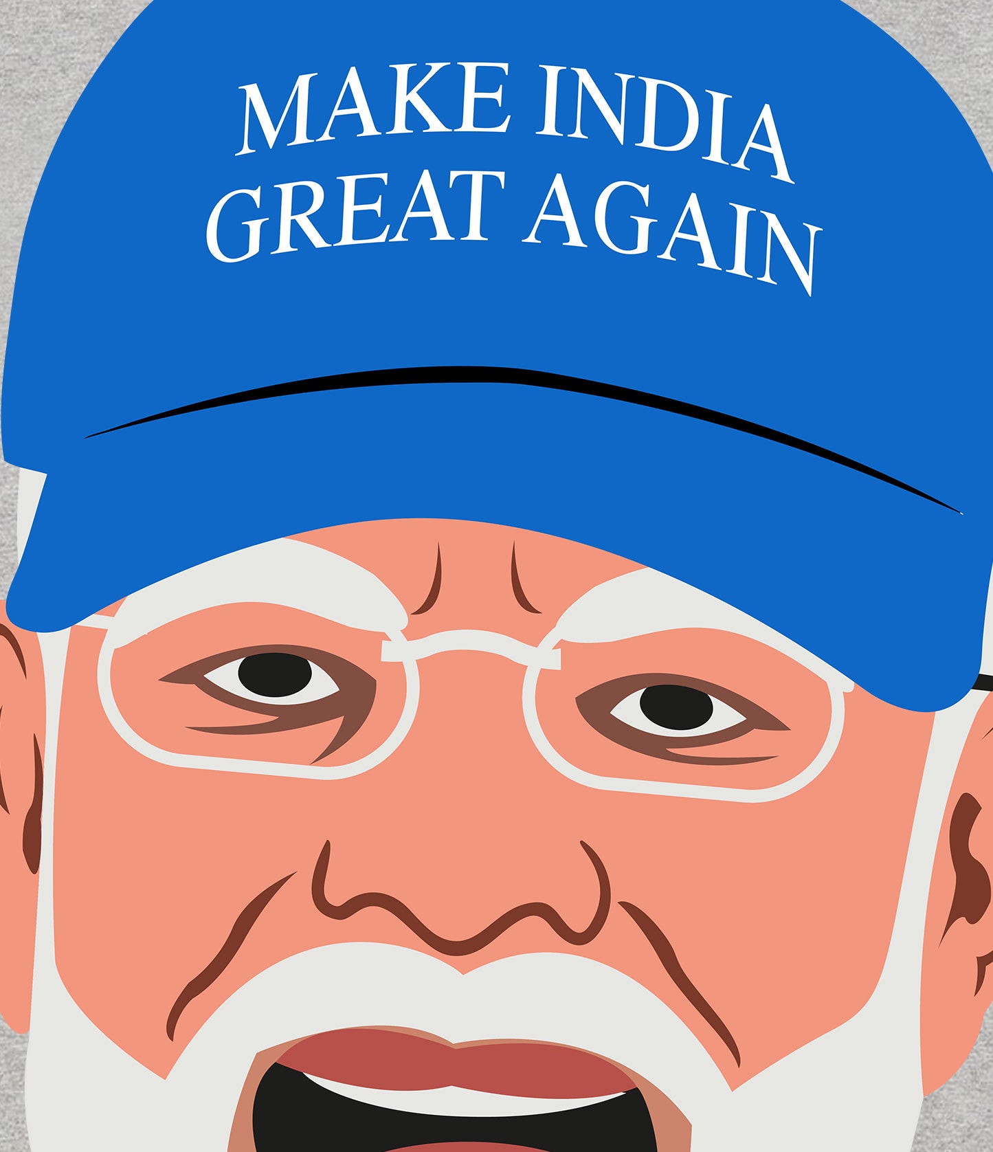 Narendra Modi India T-Shirt Grey